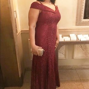 Davids Bridal R &M Richard burgundy/wine dress.